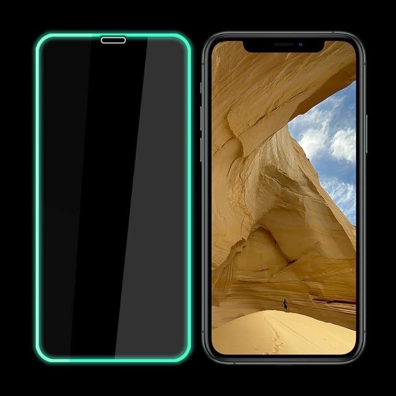 Cường lực dạ quang phát sáng X/XS/11/12 Pro tặng kèm khăn lau