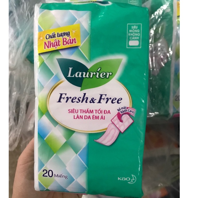 Băng vệ sinh Fresh &amp; Free không cánh 20 miếng gói to
