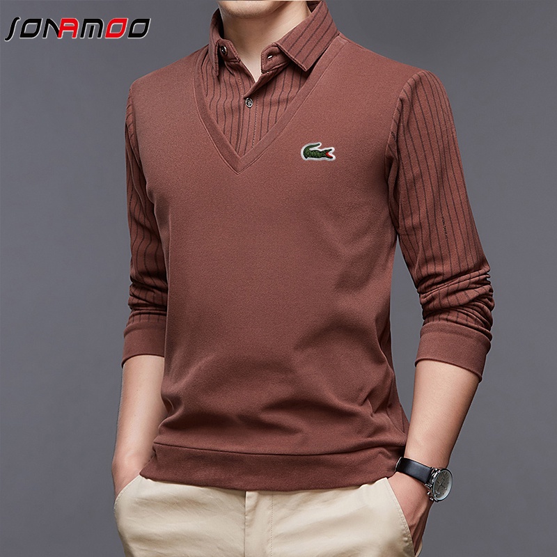 Áo polo Cotton Dài Tay Thời Trang Công Sở Cho Nam 5 Màu Lựa Chọn | BigBuy360 - bigbuy360.vn