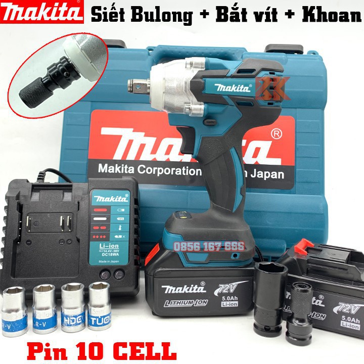 Máy Siết Bulong MAKITA 72V  – Máy Siết Bu Lông, Khoan Pin - Bắn Vít Ko Chổi Than