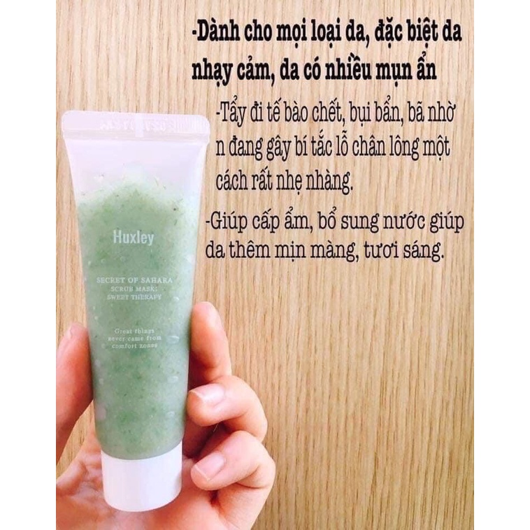 Tẩy da chết Huxley Scrub Mask Sweet Theraphy Availability tuýp 30g - CO191