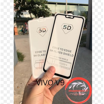 Kính cường lực Full màn 5D dành cho Vivo V9 _ Đen