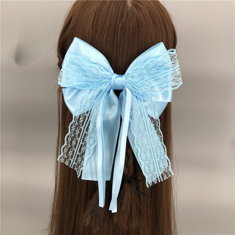 Kẹp tóc ren phong cách Hàn Quốc thời trang cho bé gái