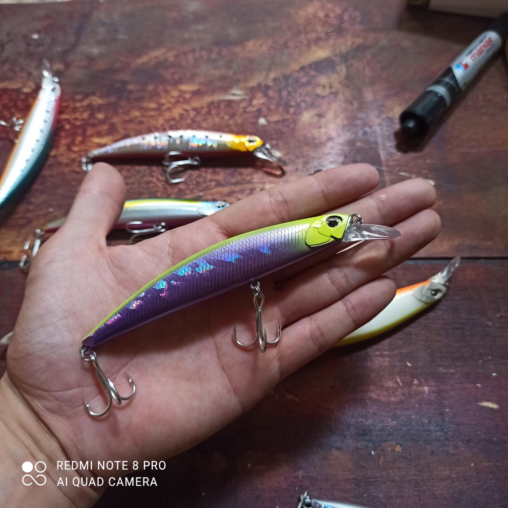 Mồi giả minnow tide slim 110mm/27g chuyên câu lure biển gềnh bờ kè