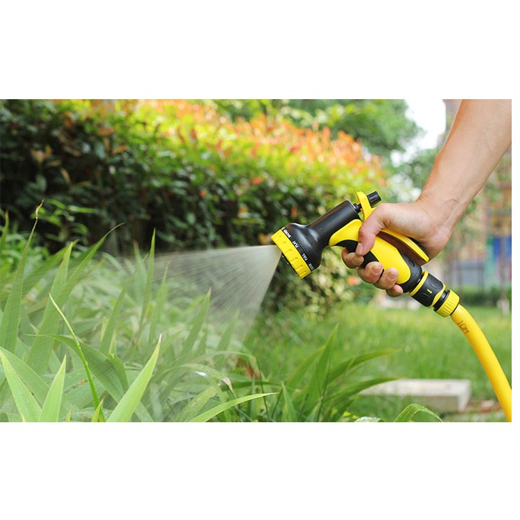 Bộ vòi xịt đầu to tưới nước rửa xe full phụ kiện 5 trong 1, có 10 chế độ phun nước bền đẹp