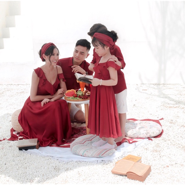 Set Gia Đình - Váy Áo Gia Đình Thiết Kế - Áo Gia Đình - Fullsize 7-100kgs ( Ảnh Thật )