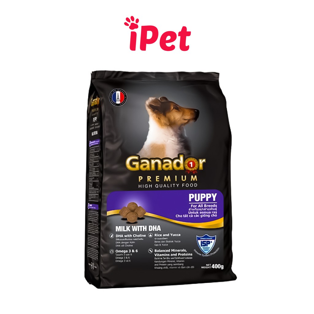 Thức Ăn Cho Chó Con Ganador Puppy 400g Hạt Khô Vị Sữa Và DHA