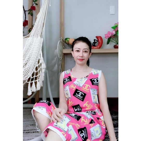 Bộ tole lửng viền ren loại 1 mặc nhà siêu đẹp