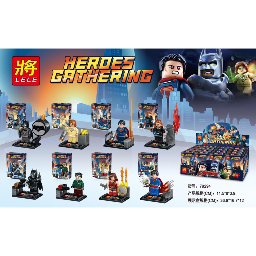 Mô hình lắp ráp Non Lego Hero Gathering 79294 1 bộ 8 hộp