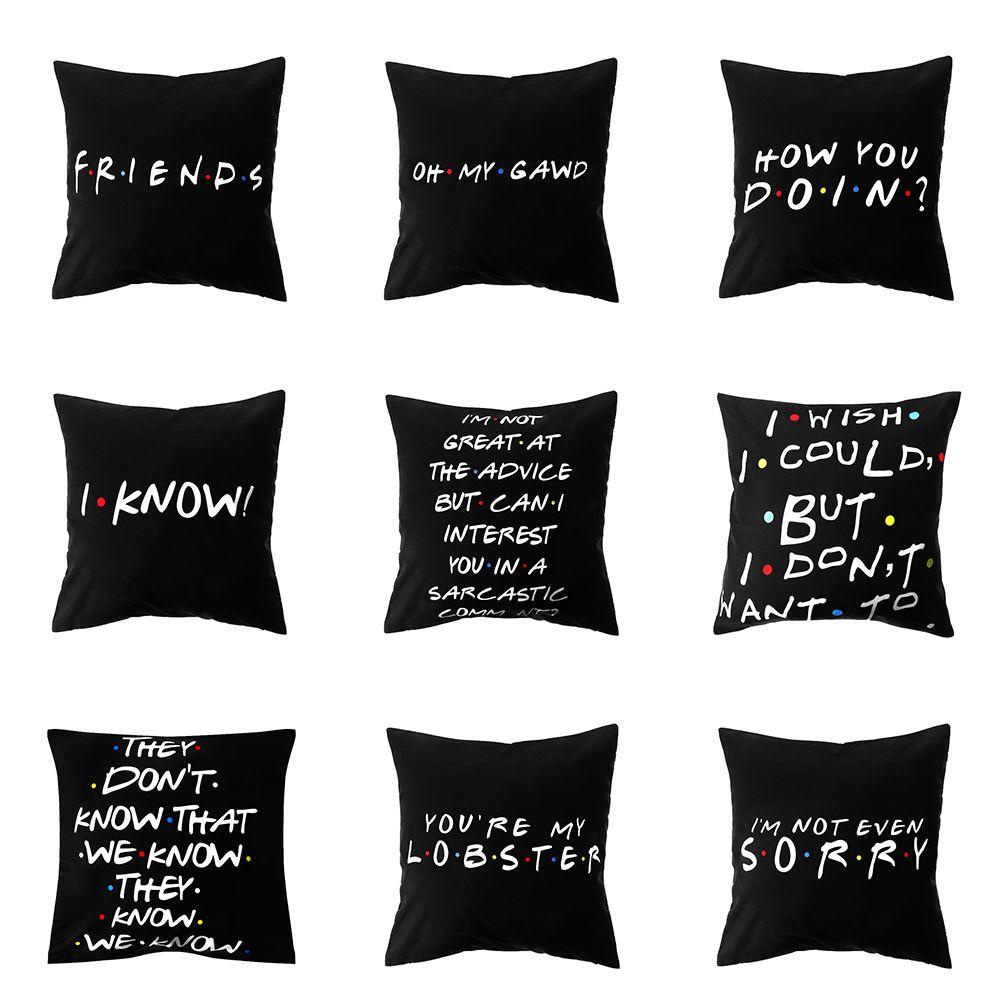 Vỏ Gối In Họa Tiết Vui Nhộn, Kích Thước 18x18 inch