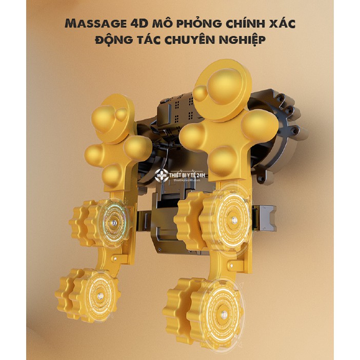 Máy massage lưng cột sống, gối massage lưng,gối mát xa cổ vai gáy Beame BM-V56 ,với con lăn 4D và nhiệt hồng ngoại