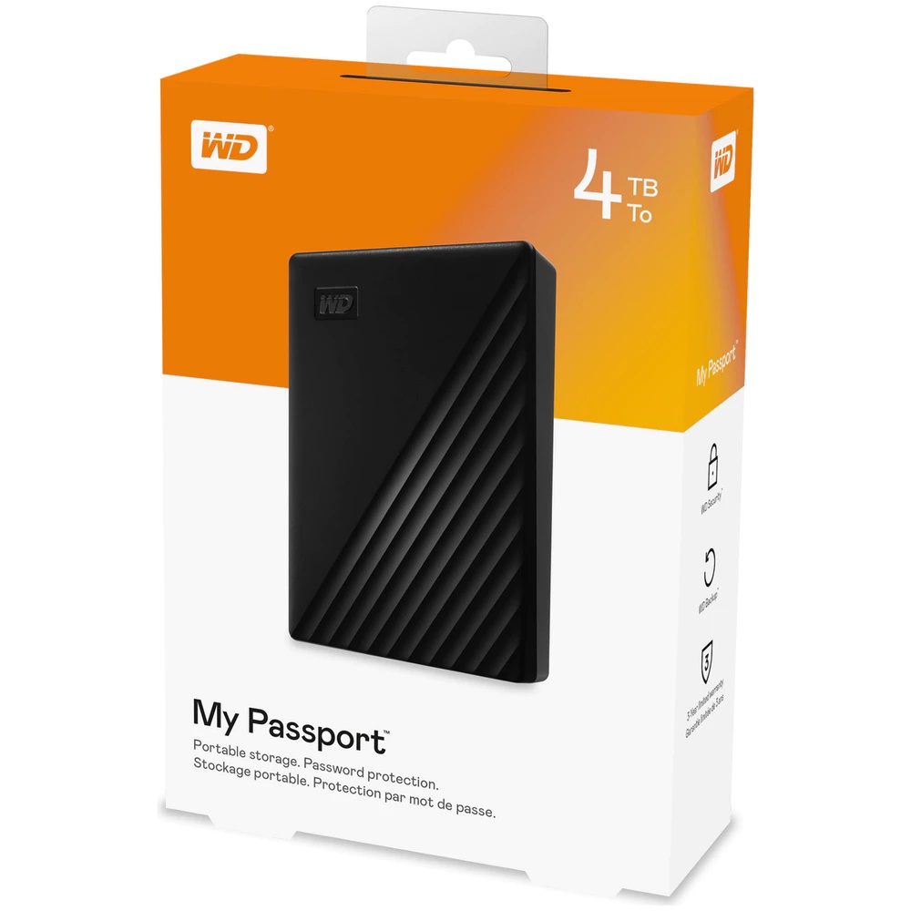 Ổ cứng đi động HDD Box WD MY PASSPORT 4TB 2.5” USB 3.0 Chính Hãng. VI TÍNH QUỐC DUY