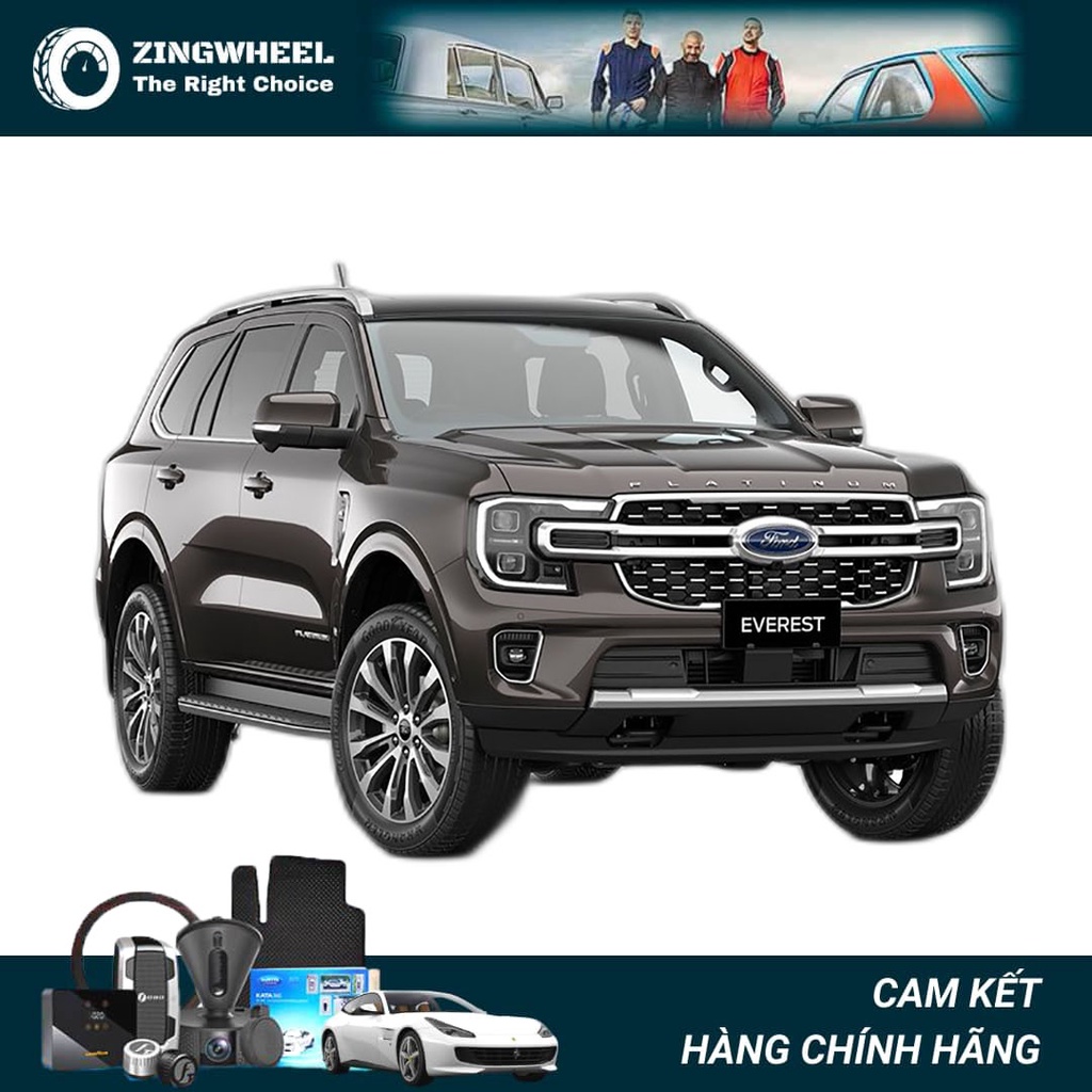 Thảm lót sàn ô tô KATA cao cấp cho xe Ford Everest - Không mùi, an toàn, dễ vệ sinh
