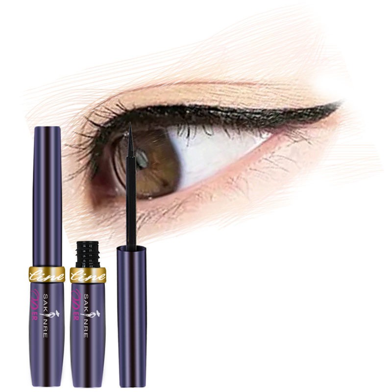 ﹍☑✾Saqili Liquid Eyeliner Bơi nhọn khô nhanh Chống thấm nước, mồ hôi, không làm mịn da Người mới bắt đầu và sinh vi