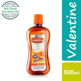 Chính Hãng : Nước súc miệng Valentine - Giúp làm sạch khuẩn khoang miệng, làm sạch mảng bám trên răng (Chai 500ml)