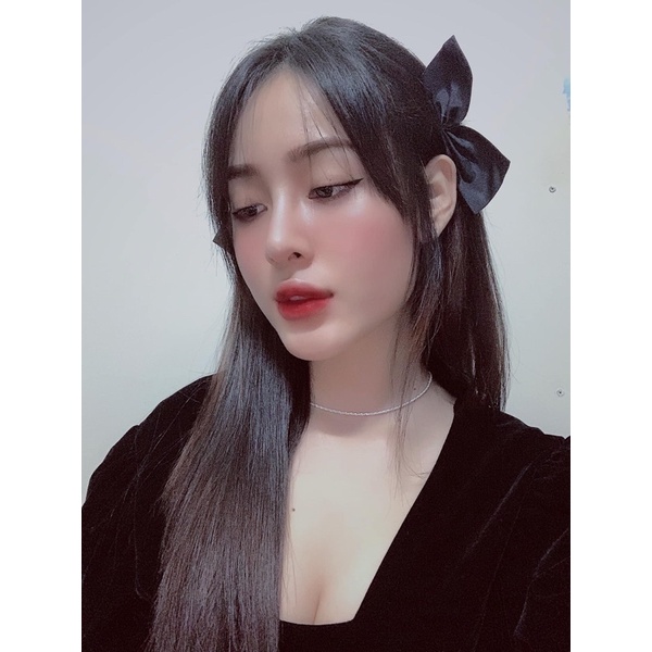 Kẹp tóc lụa nơ đeo siêu xinh