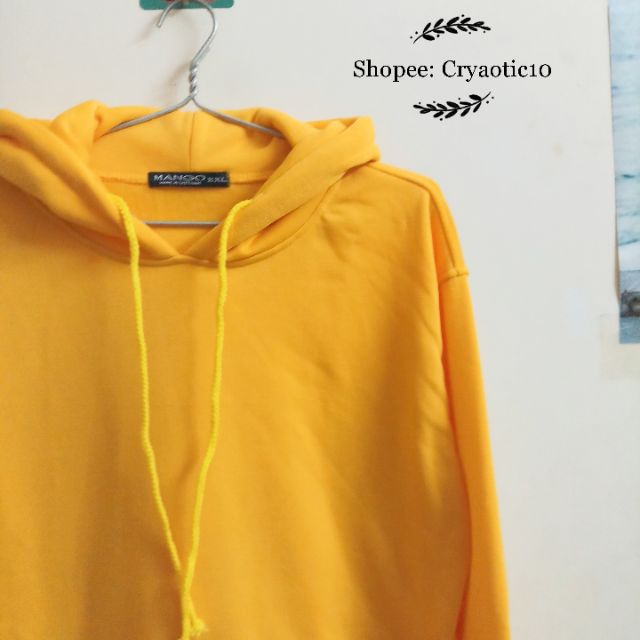 [ĐỦ SIZE - Kèm hình thật] Hoodie trơn nỉ dày vàng yellow basic hoodie unisex | WebRaoVat - webraovat.net.vn