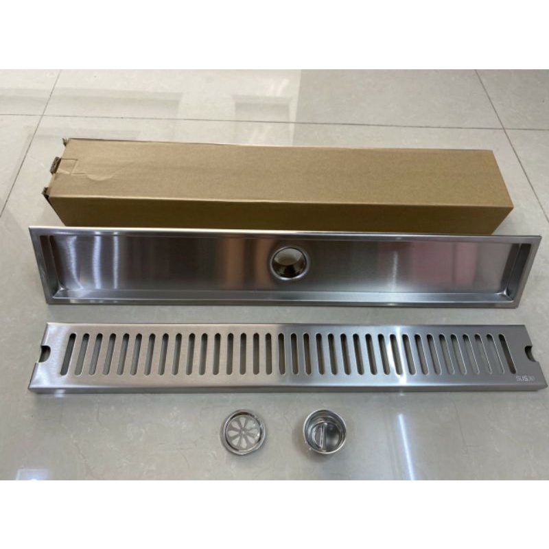 Ga thoát sàn ngăn mùi nhà tắm, phễu thu sàn dài 20cm, 30cm, 60cm chất liệu inox 304 cao cấp