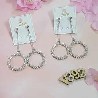 Hoa tai khoen tròn rơi đơn giản thanh lịch - B1044 + B1416