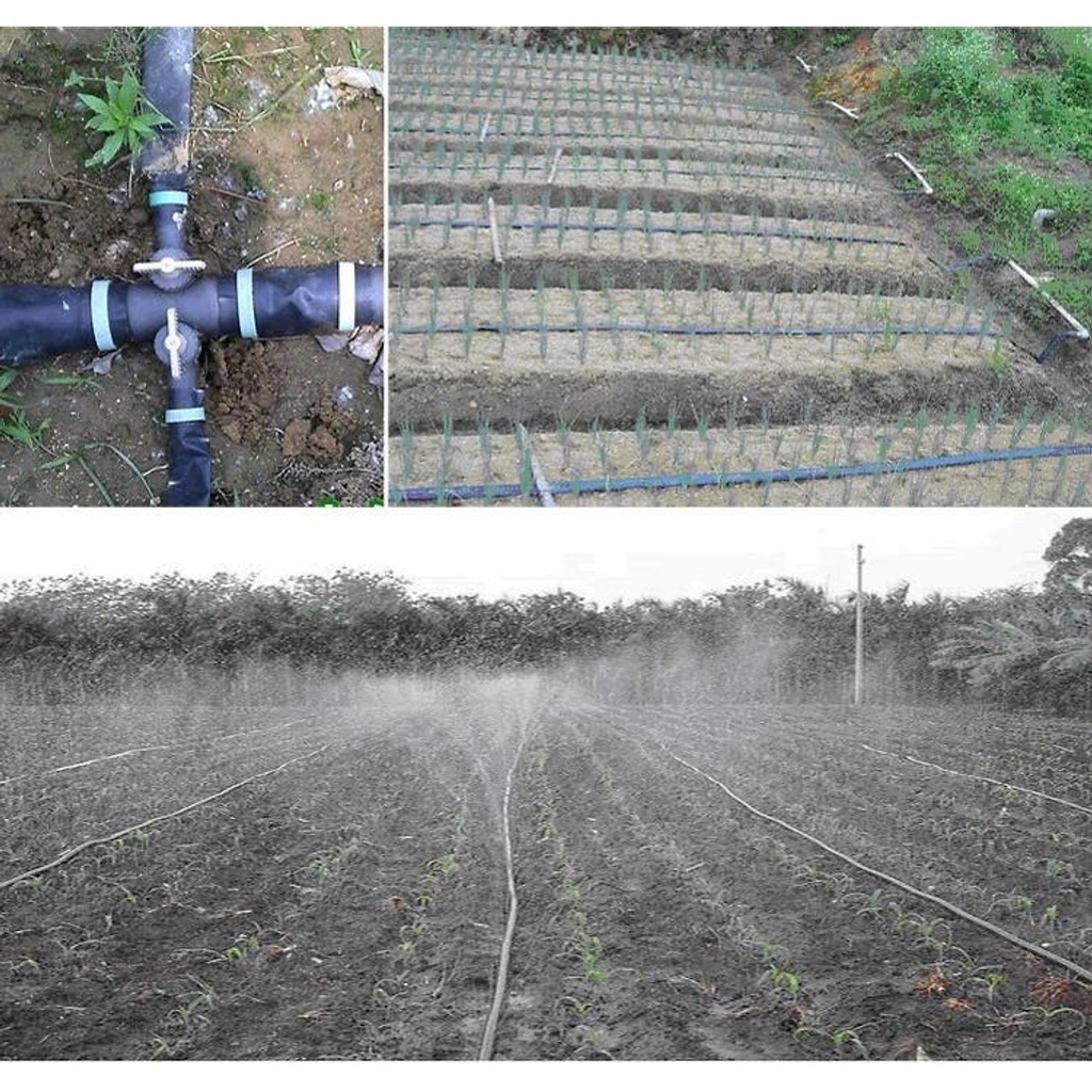 Ống tưới phun mưa phi 34mm- cuộn 100m 5 lỗ chéo