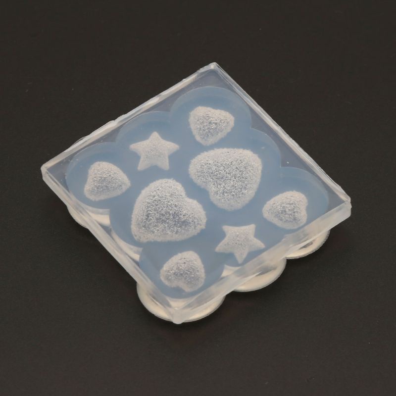 Khuôn Silicon Mềm Làm Kẹp Tóc Hình Kẹo/Trái Tim/Ngôi Sao Dễ Thương