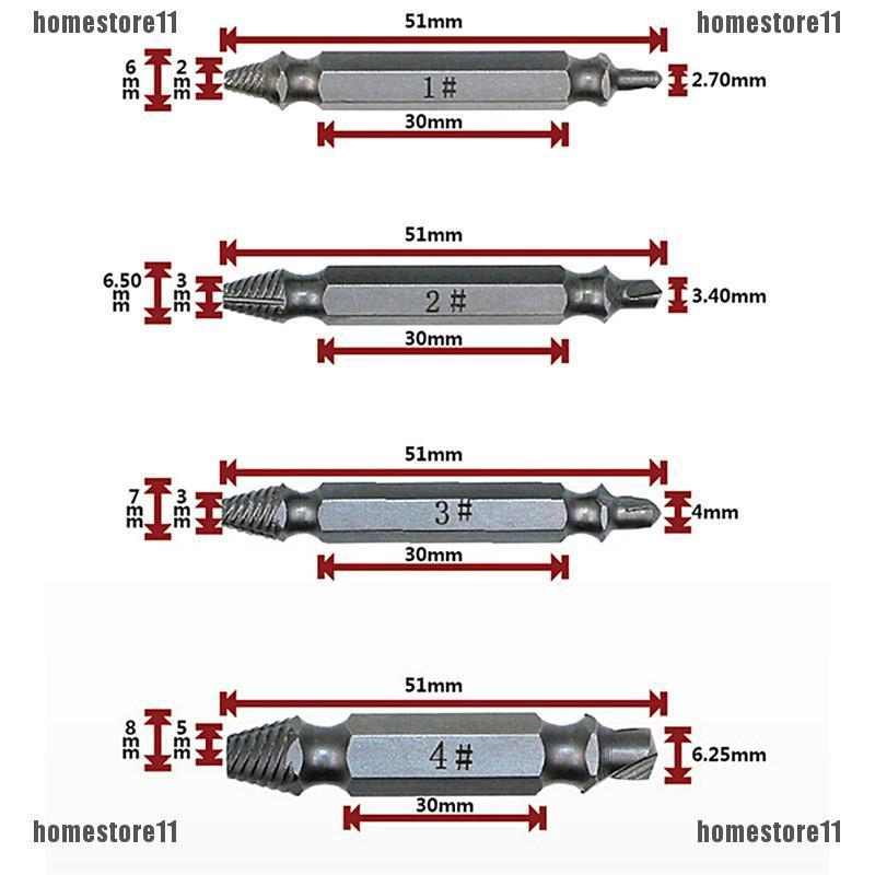 Bộ 4 Mũi Khoan Phá Ốc Vít