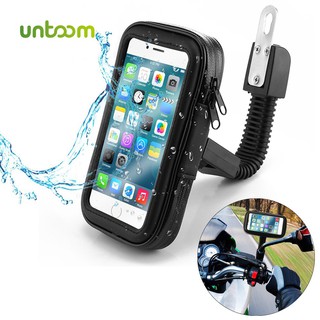 Đế giữ điện thoại iPhone gắn gương chiếu hậu xe máy chống nước tiện dụng