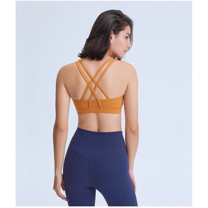 Quần áo tập Gym - Quần áo tập Yoga màu vàng  có thể ghép set.