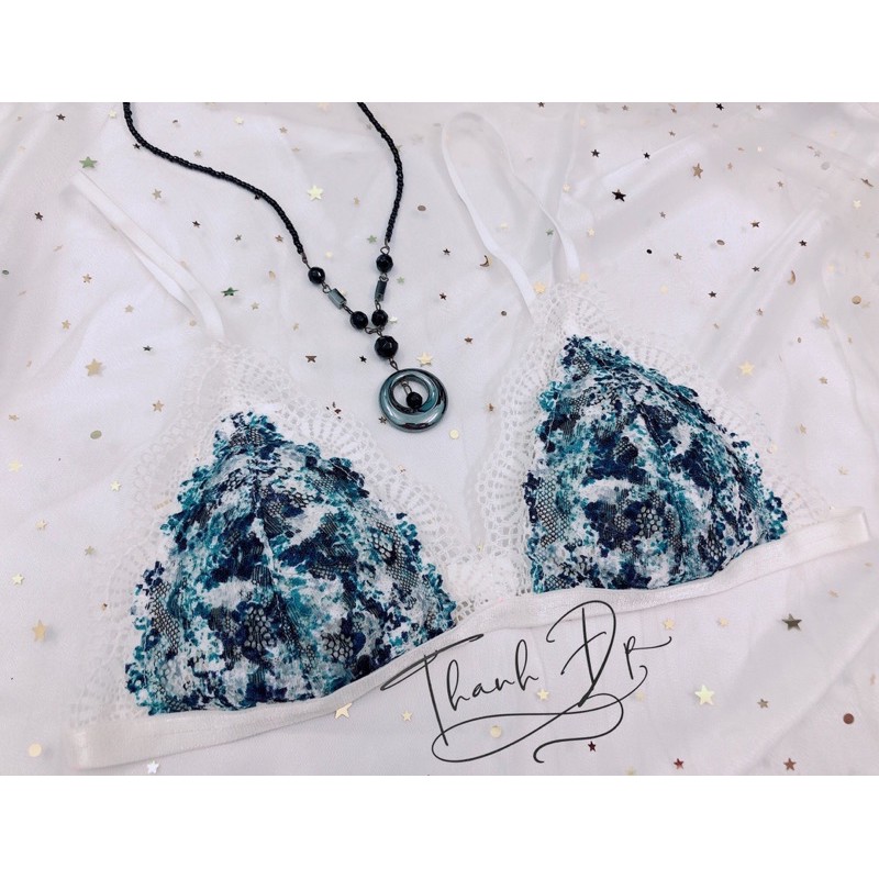 [ẢNH THẬT] SET BRALETTE BÔNG XANH - Thiết Kế Cao Cấp | BigBuy360 - bigbuy360.vn
