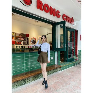 Chân váy xoè xếp ly