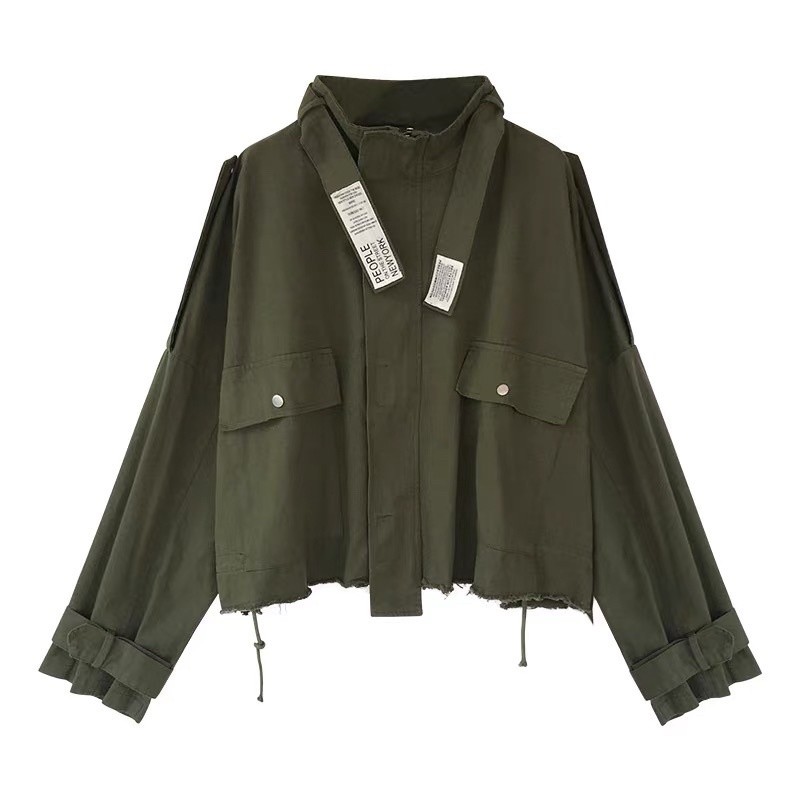 Áo khoác khaki ulzzang dáng ngắn phong cách hàn quốc