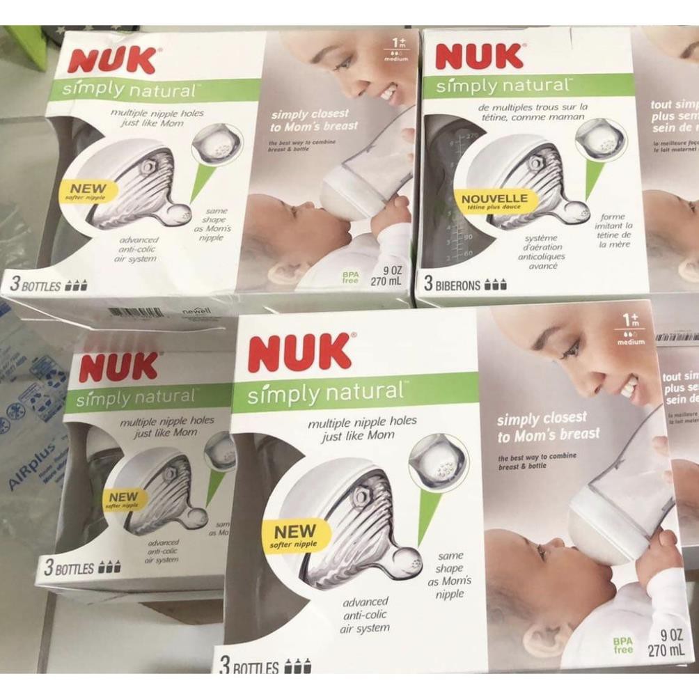 [Nhập US] Bình sữa NUK simply natural cho bé