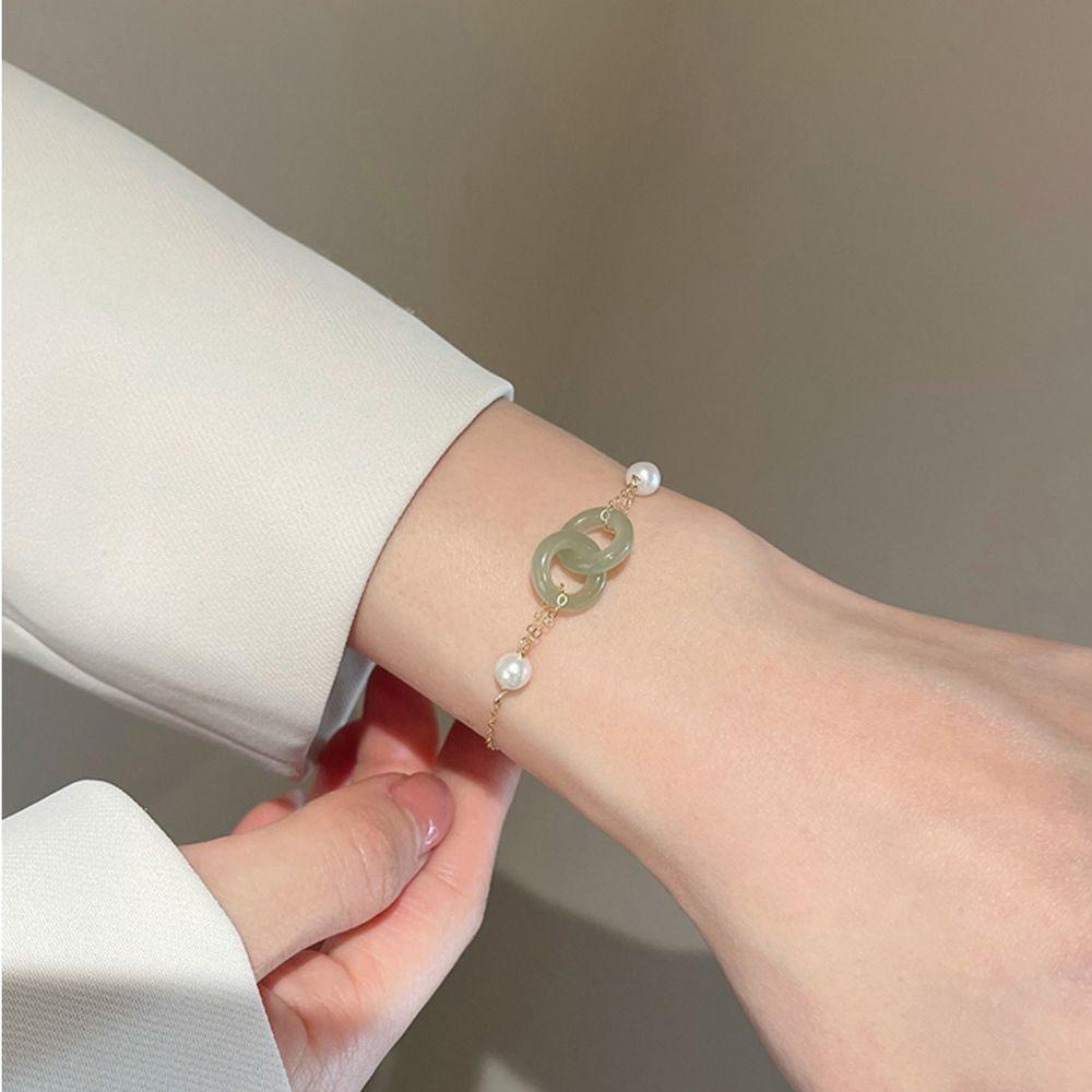 Vòng cổ/vòng đeo tay ngọc trai nhân tạo sang trọng thanh lịch cho nữ