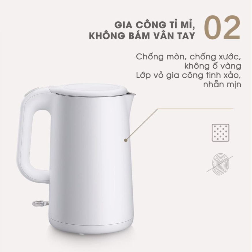 Ấm đun siêu tốc Bear 1.5L ZDH-B15T1 - Hàng Nội Địa