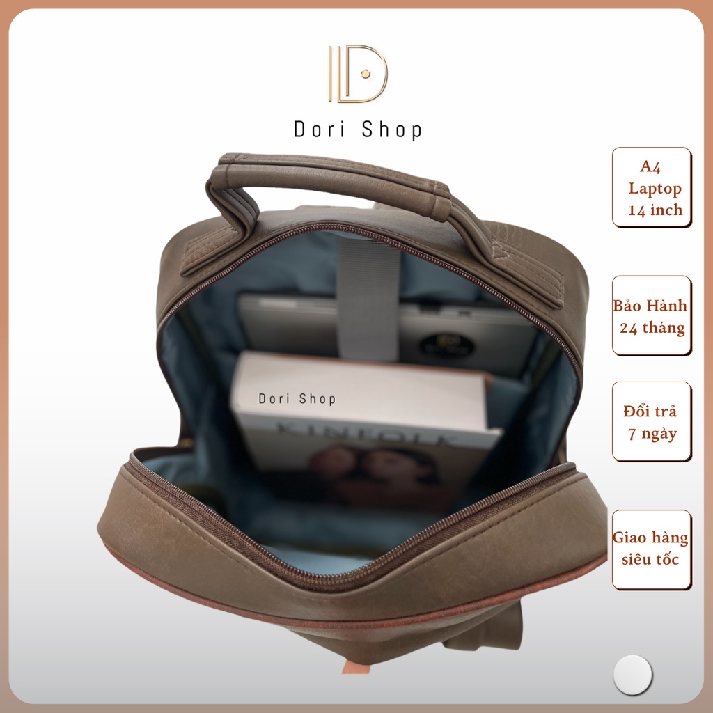 Balo Da laptop 15in, Ba lô công sở Dori Shop