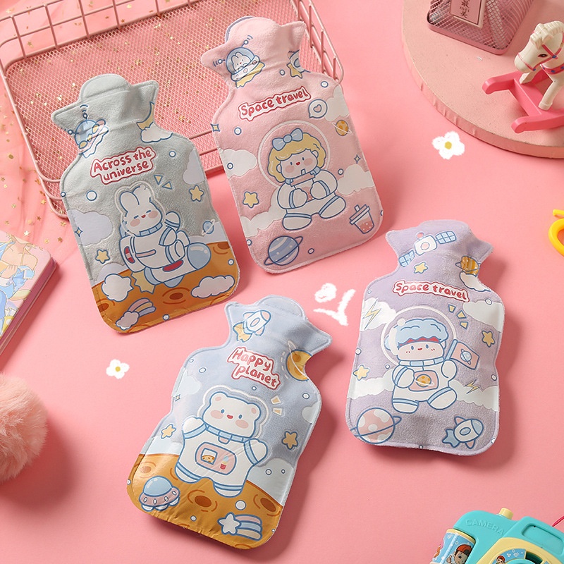 Túi chườm nóng lạnh Giảm đau bụng kinh lông mịn hoạt hình Phi hành gia Thú cưng đáng yêu Hạ sốt Phục hồi vết thương