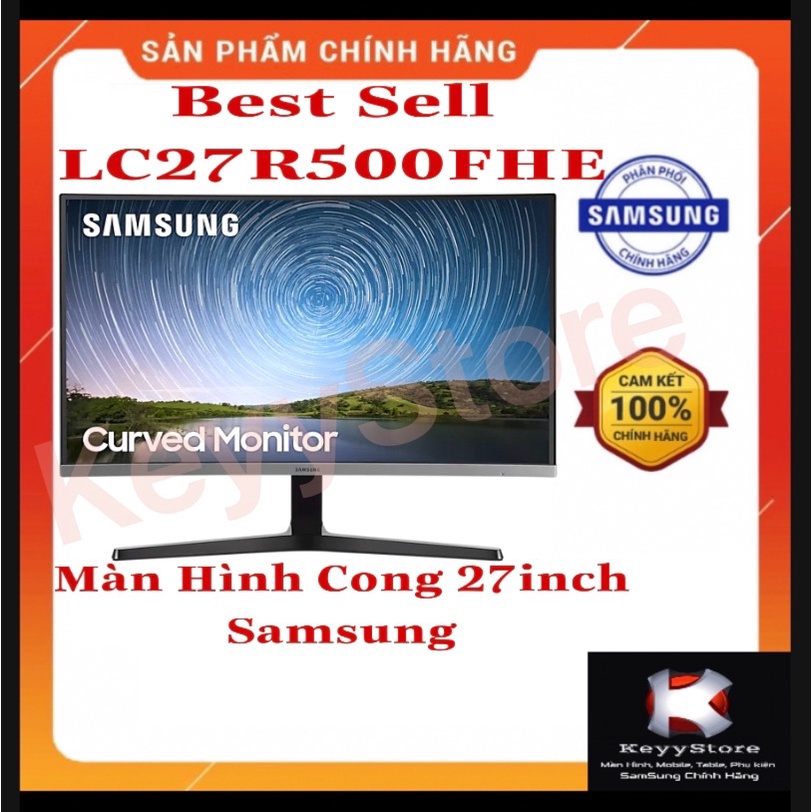 ❤️KeyyStore❤️ Màn hình Cong Samsung 27 inch LC27R500FHE Full Viền Chính Hãng Mẫu 2021 Mới 100% Bảo Hành 2 Năm LC27R500