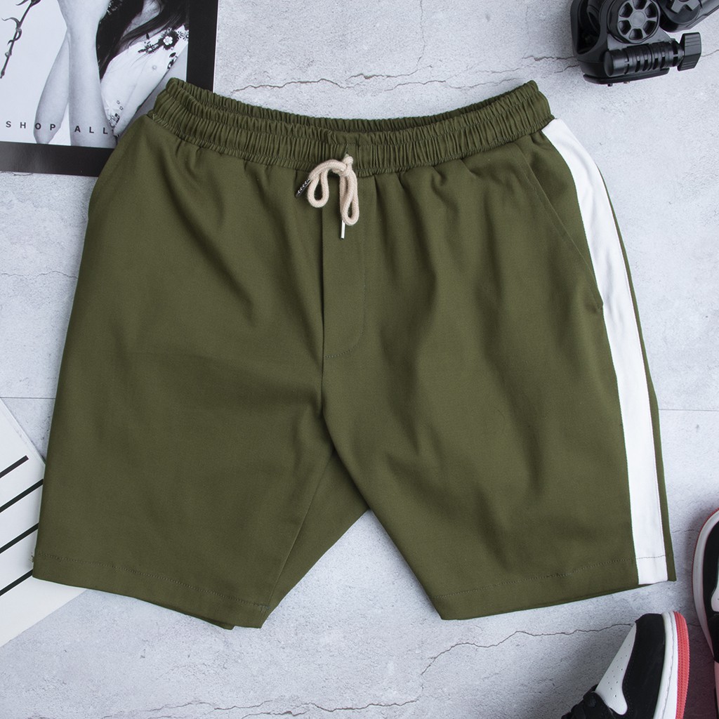 Quần short kaki nam sọc trắng 5 màu R.M Menswear chất kaki co giãn