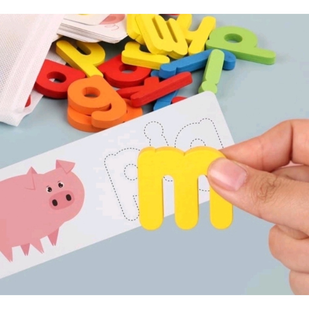 Bộ Trò Chơi Đánh Vần  Spelling Game Xếp Chữ Theo Hình Bằng Tiếng Anh Cho Bé