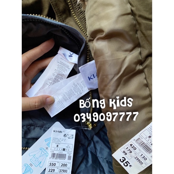 Áo Parka Bé Gái Kaki Mềm Kiabi