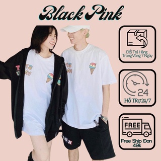 [ Hàng Cao Cấp Loại 1] Áo Kem TSUN Chất Xước Mềm Mịn Black Pink
