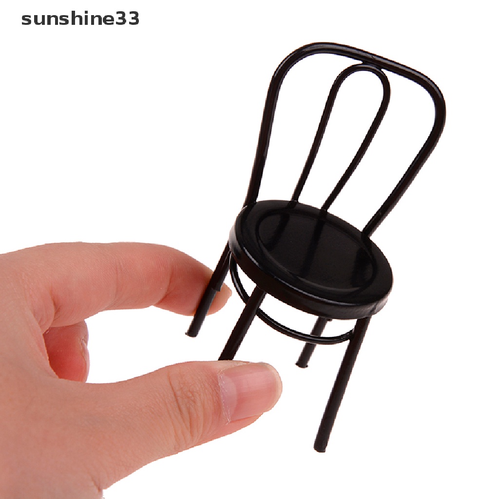 SU Dollhouse 1/6 1/12 iron chair model for dolls house furniture chair toy n