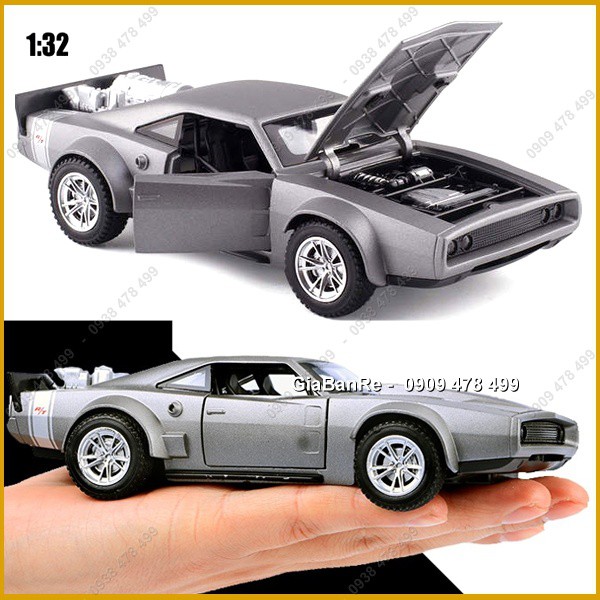 Xe Mô Hình Kiểu Dáng Dodge Ice Charger Tỉ Lệ 1/32  - Miniauto - Xám - 9675x