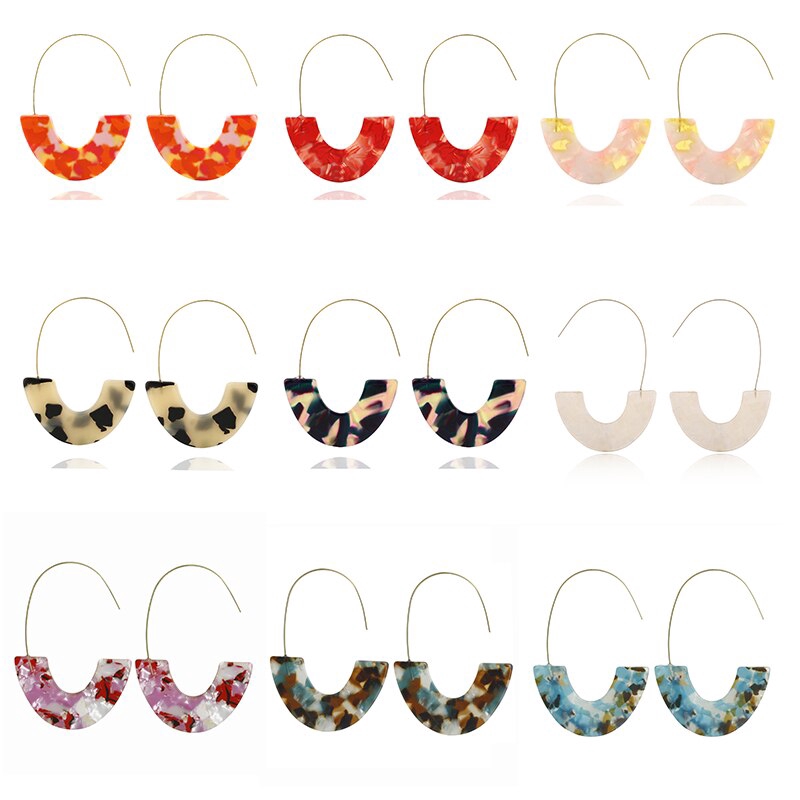 Khuyên Tai Dáng Dài Họa Tiết Da Báo Thời Trang