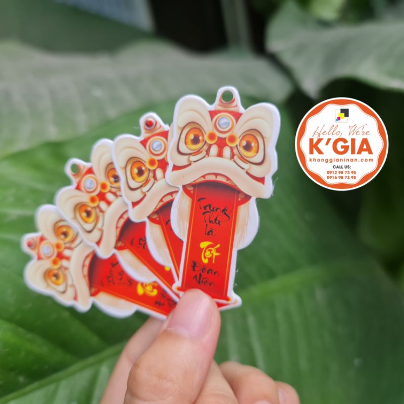 50tag treo hình lân trung thu / Tết / Năm Mớiq - chữ trên tag có thể thay đổi tùy lô