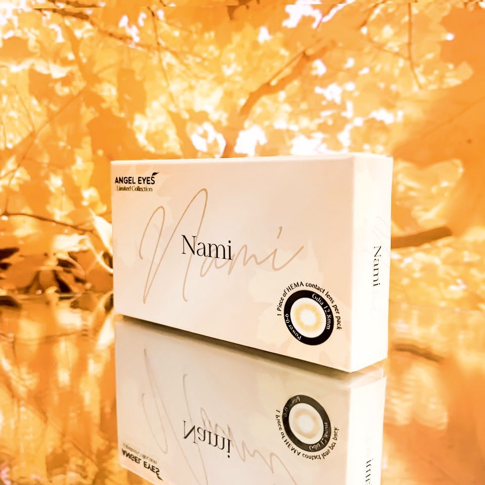 Quà tặng lens mắt nâu mật ong nami hiệu angel eyes đường kính 12.8 có hỗ - ảnh sản phẩm 4