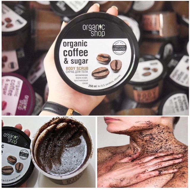 Tẩy da chết Face & Body Organic Shop Coffee Scrub