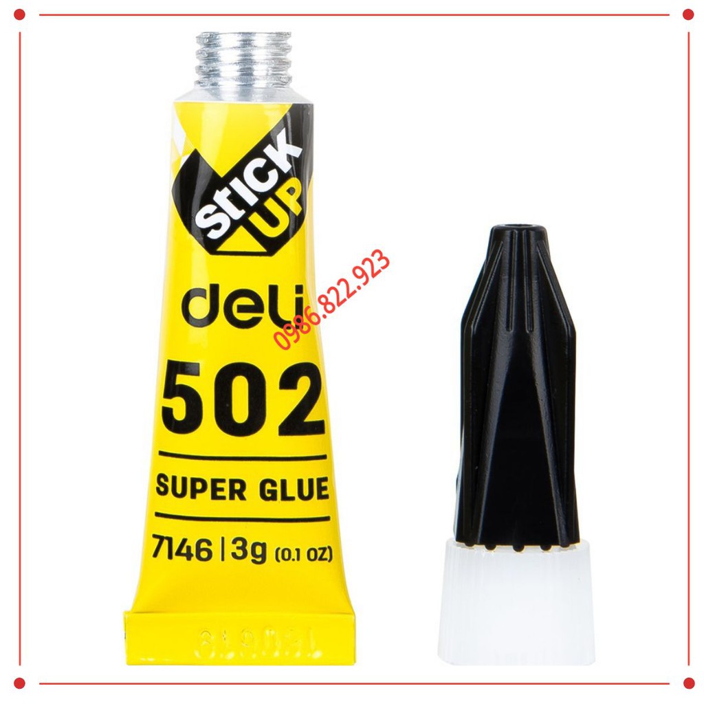 Keo Dán đa năng 502 Deli 7146 Dán Giày Dép, Dán Túi Xách, Dán Gốm Sứ Siêu Chắc