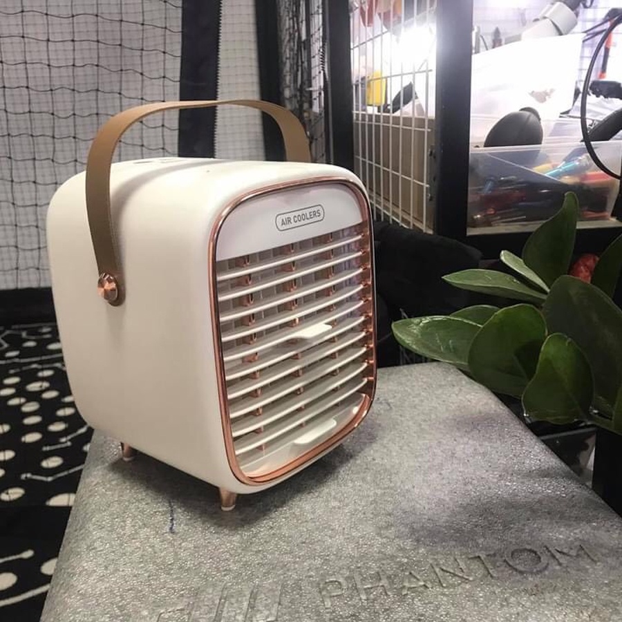 Quạt điều hoà hơi nước để bàn văn phòng tích điện,pin sạc USB