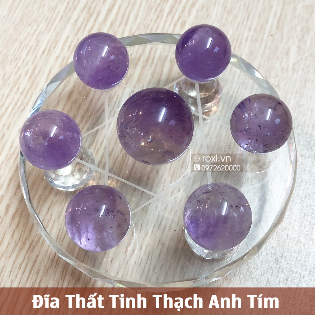 Đĩa cầu Thất Tinh tím 10cm